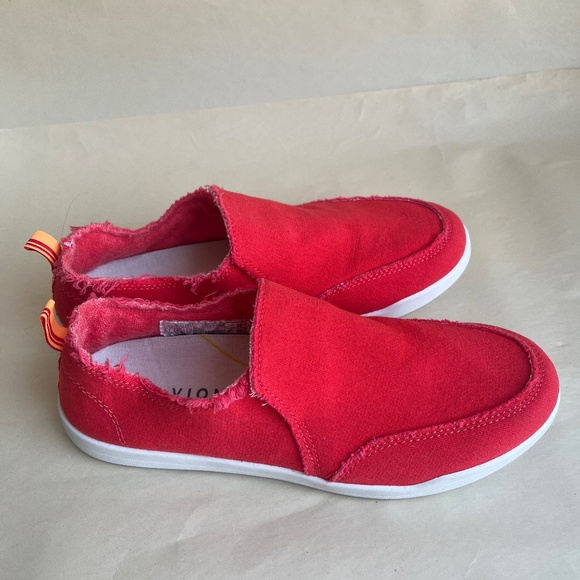 Vionic Vibrant Red Slip-On Flats - Picture 8 of 16